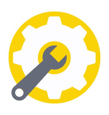 Setting Tools Flat Vector Icon clipart