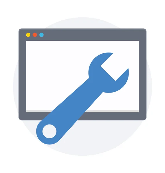 Ferramentas Web Flat Vector Icon —  Vetores de Stock