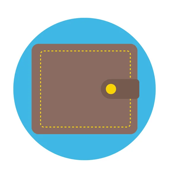 Wallet Flat Vector Icon — Stock Vector