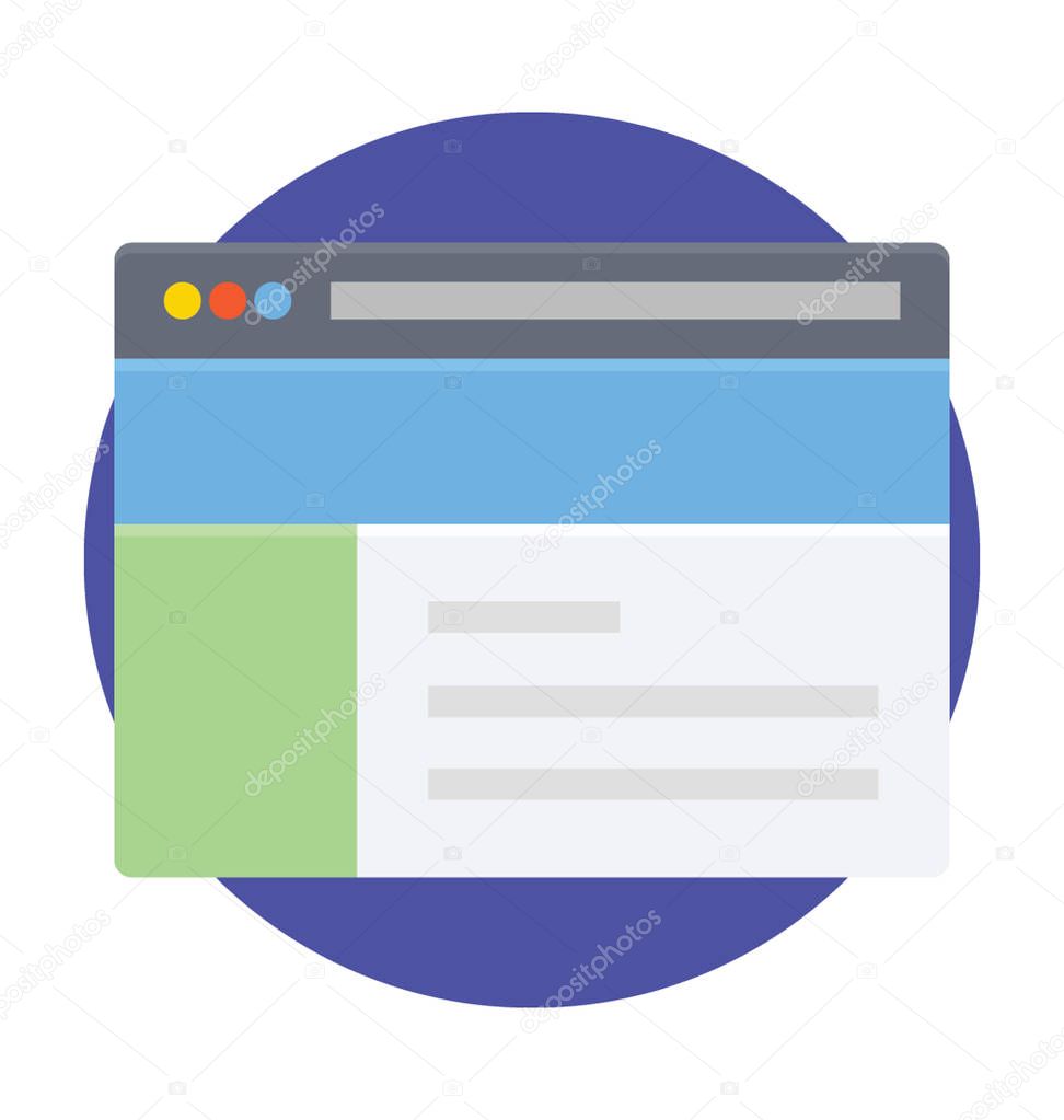 Web Layout Flat Vector Icon
