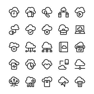 Cloud Computing vektör simgeler 3