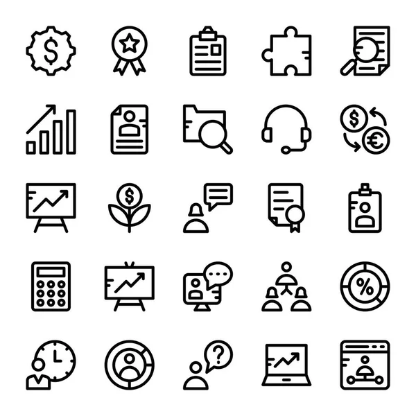 Iconos Vector Negocios — Vector de stock