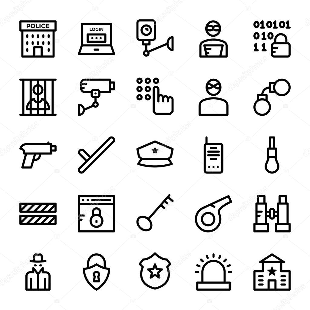 Crime and Security Vector Icons 1