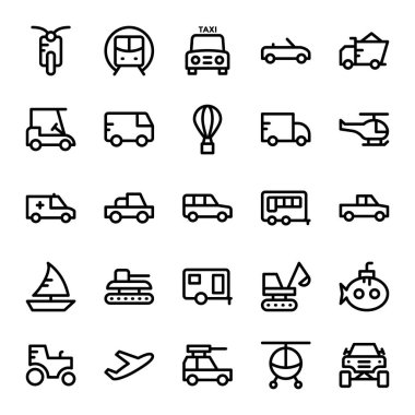 Ulaşım vektör simgeler 2