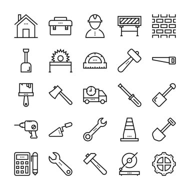 Araçları ve inşaat vektör simgeler 1