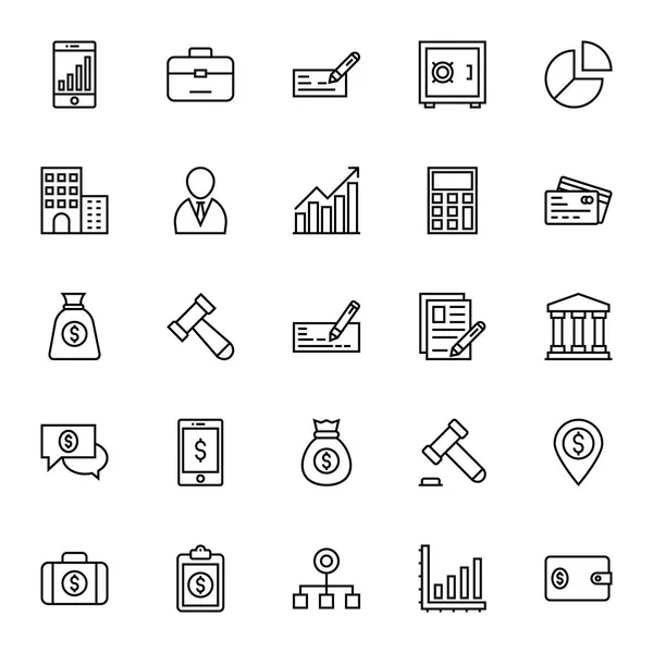 Banking Finance Vector Icons — Stock Vector