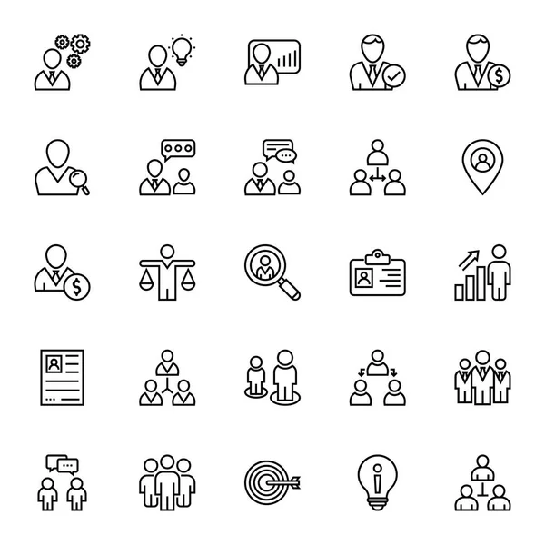 Menselijke Hulpbronnen Vector Icons — Stockvector