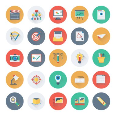 Web Tasarım ve geliştirme vektör simgeler 2