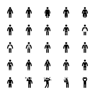 Piktogram Glifler vektör simgeler 34