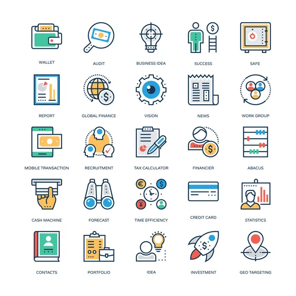 Finance Banking Vector Icons — Stock Vector