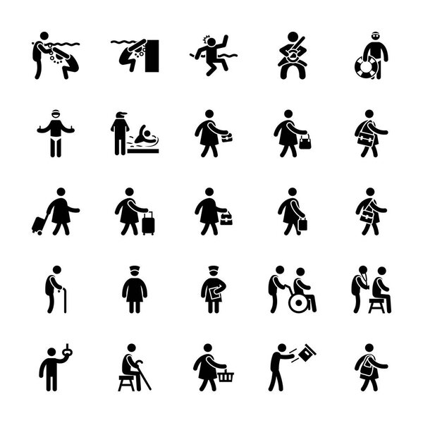 Pictogram Glyphs Vector Icons 38