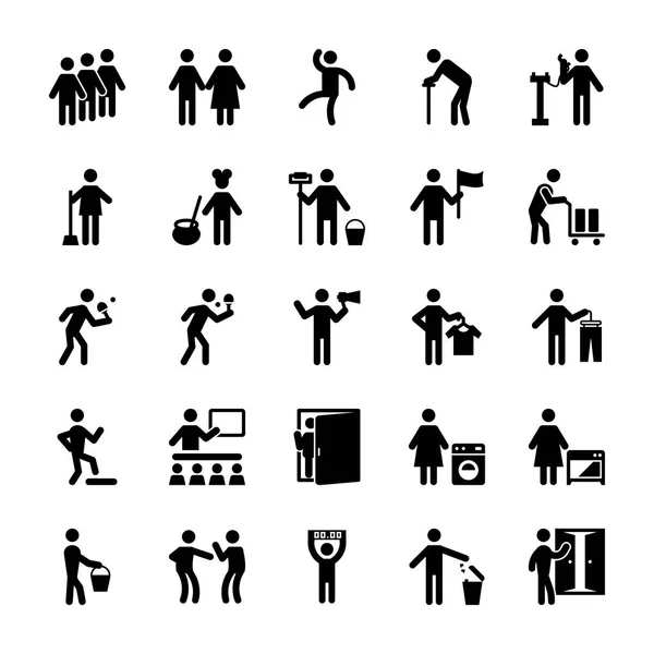 Pictogram Everyday Glyphs Royalty Free Stock Vectors