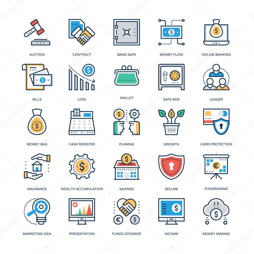 Finance and Banking Vector Icons 2