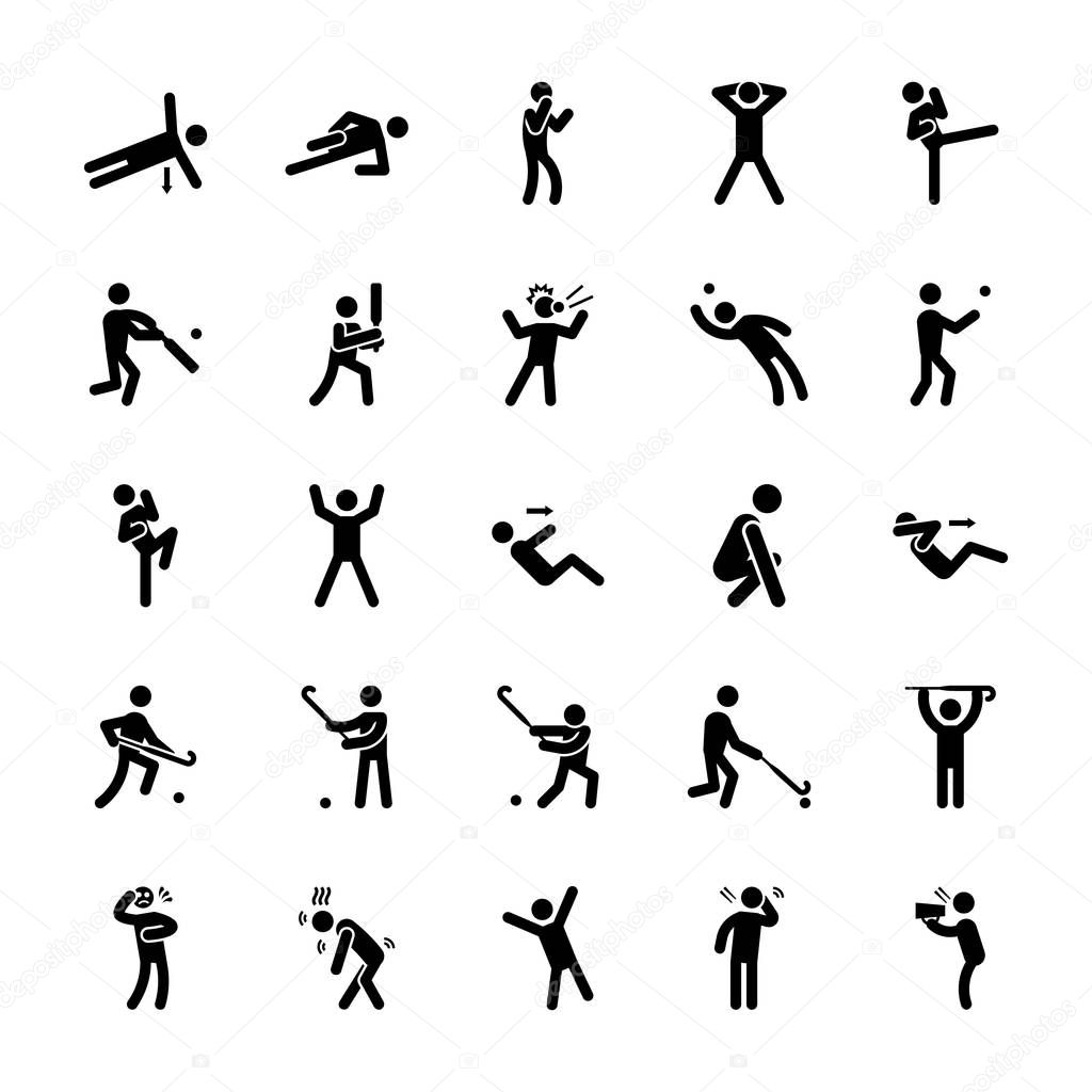 Pictogram Glyphs Vector Icons 17