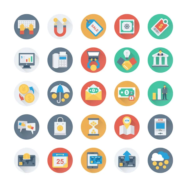 Business Office Vector Icons — Stockvector