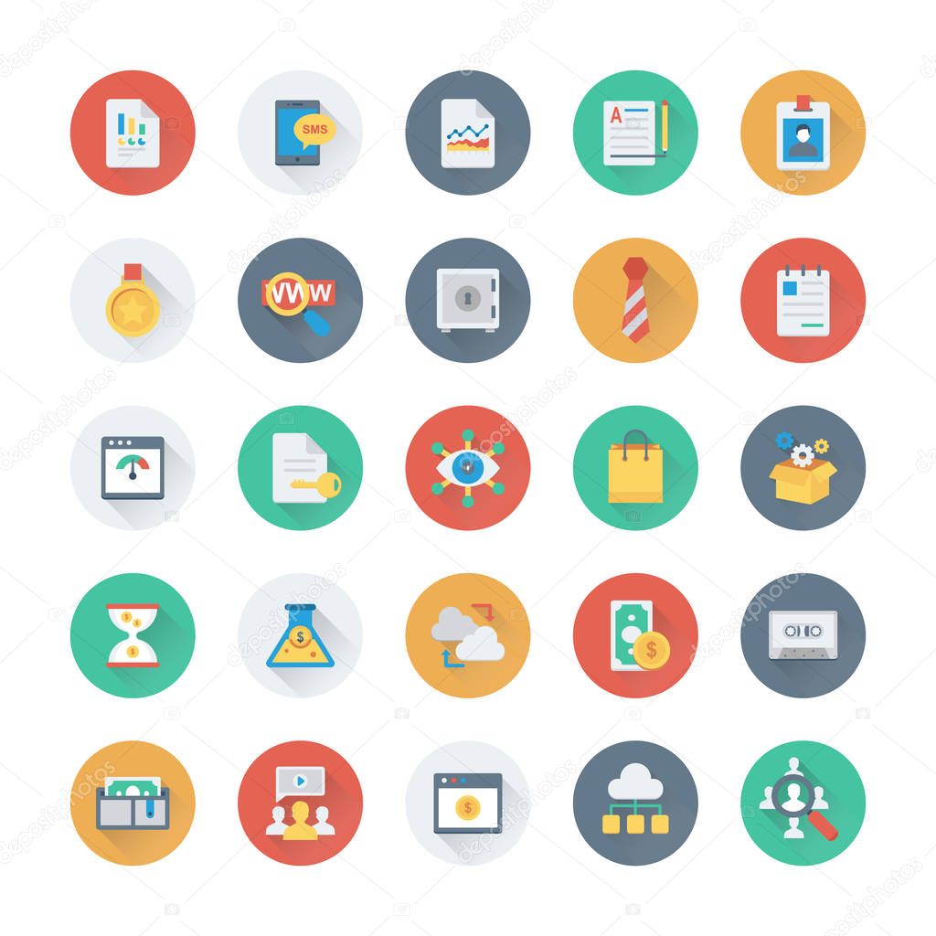 Digital Marketing Colored Vector Icons 8