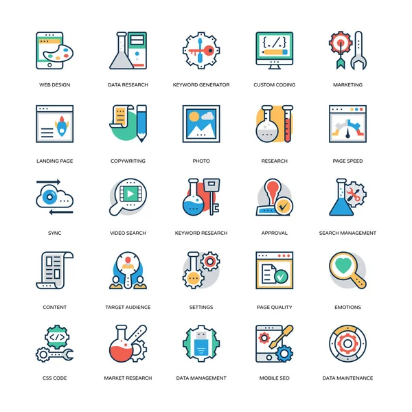 Seo Marketing Vector Icons — Stockvector