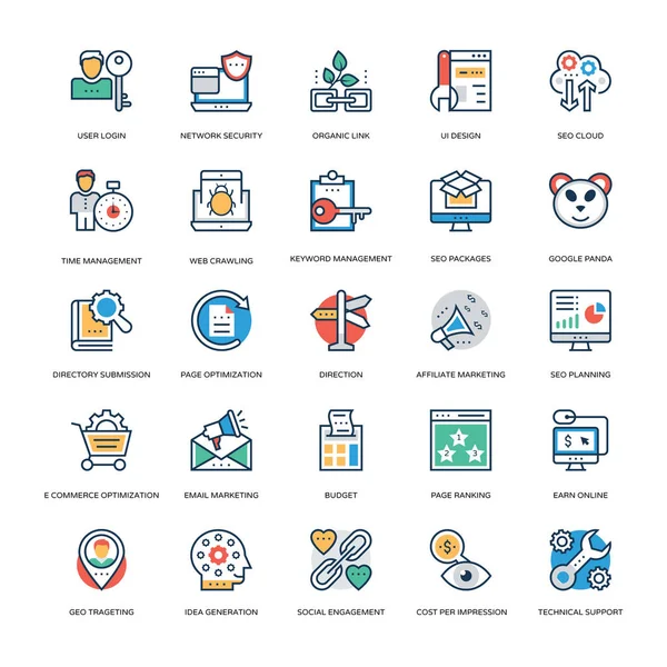 Seo Marketing Vector Icons — Stockvector