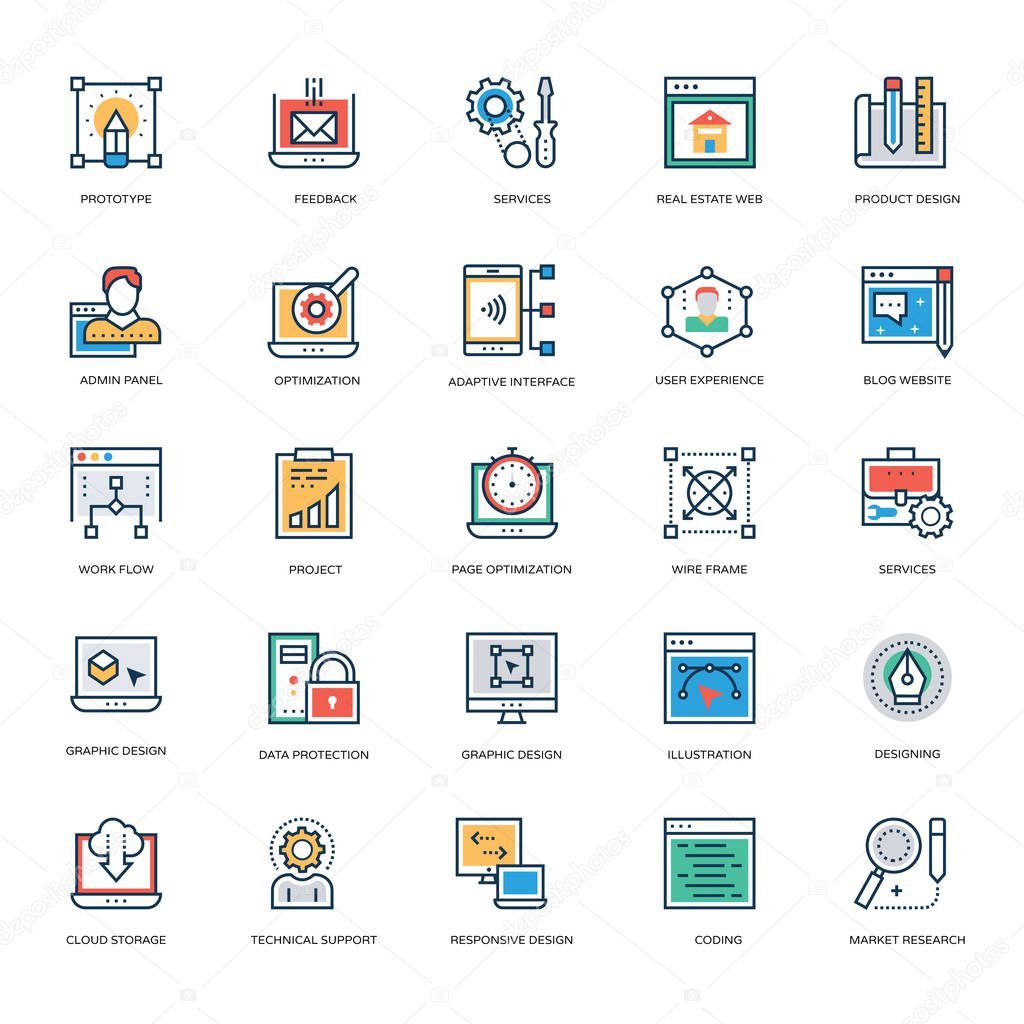 Web Design and Development Vector Icons 3