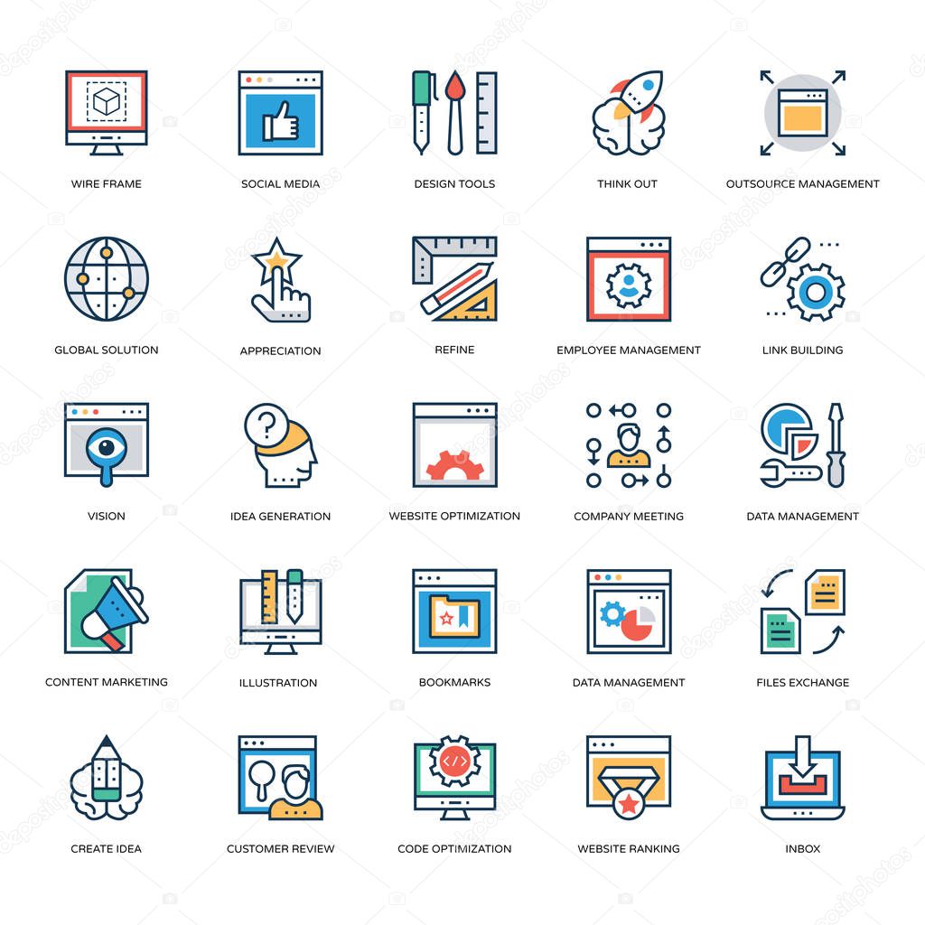 Web Design and Development Vector Icons 12