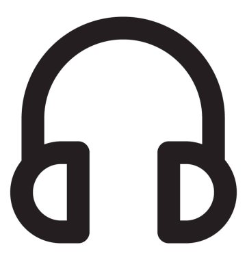 Kulaklık vektör satırı simgesi