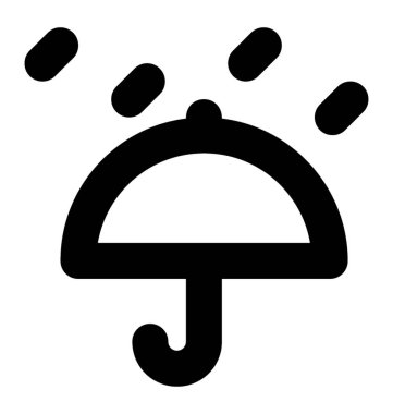 şemsiye vektör çizgisi simgesi