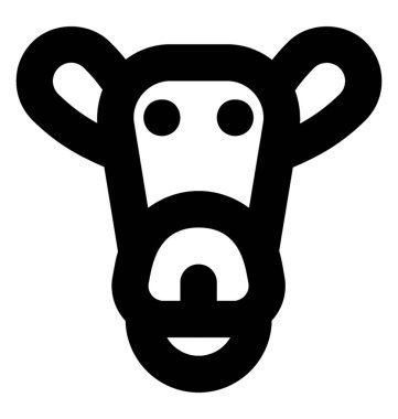 Deve vektör satırı simgesi