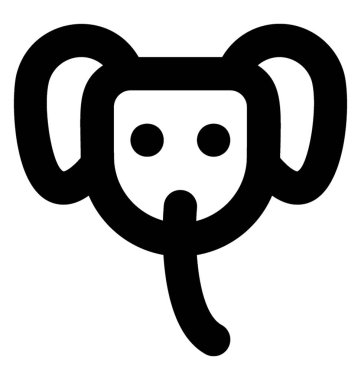 Fil vektör satırı simgesi