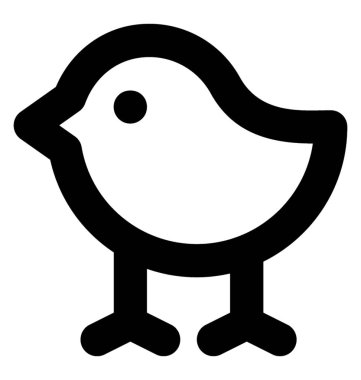 Tavuk vektör satırı simgesi