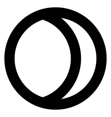 Gibbous vektör satırı simgesi