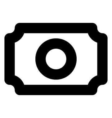 Kağıt para satırı vektör simgesi