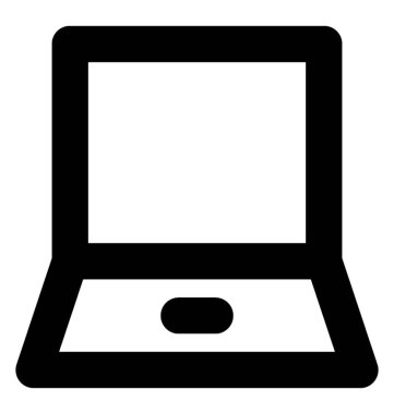 dizüstü bilgisayar çizgisi vektör simgesi