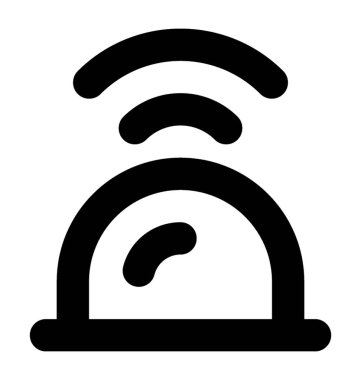 Siren çizgi vektör simgesi