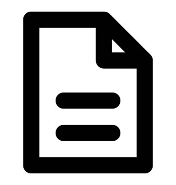 belge satır vektör simgesi