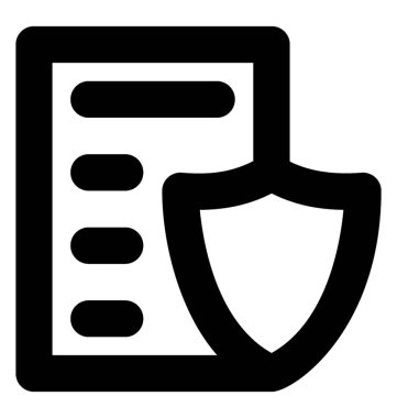 koruma satırı vektör simgesi