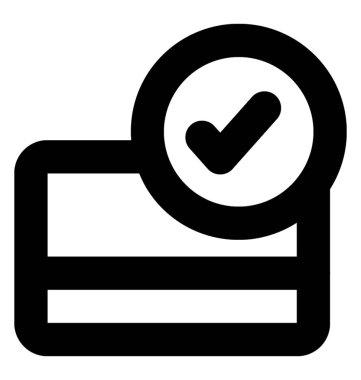 Onaylanmış satırı vektör simgesi