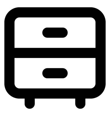 Çekmeceler satırı vektör simgesi