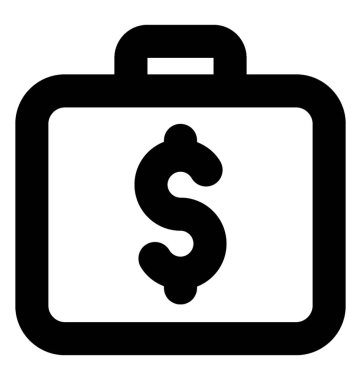 evrak çantası satır vektör simgesi