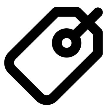 etiket satır vektör simgesi