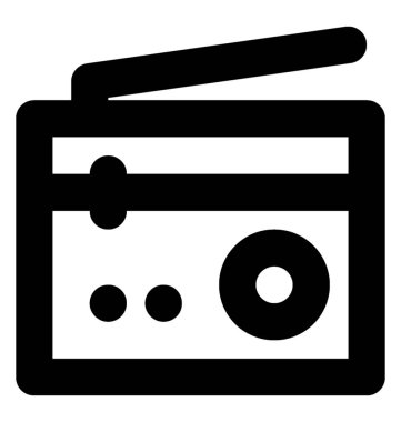 Radyo satırı vektör simgesi