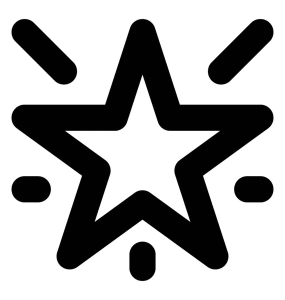 Estrella Vector Línea Icono — Vector de stock