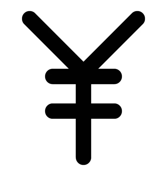 Yen Linienvektorsymbol — Stockvektor