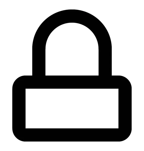 Lock Line Vector Icon — Stock Vector