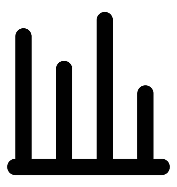 Çubuk Grafik Satır Vektör Simgesi — Stok Vektör