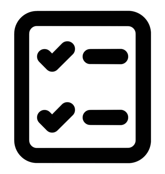 Checklist Line Vector Icon — Stock Vector