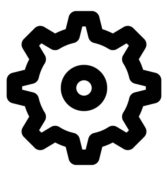 Gear Line Vector Icon — Stock Vector