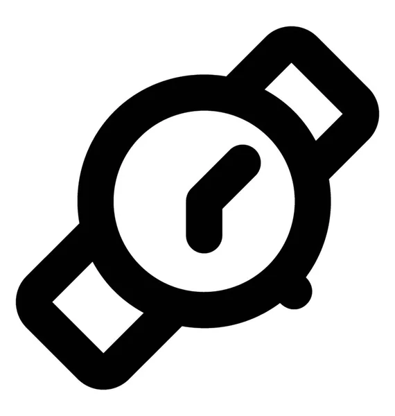 Horloge Lijn Vector Icon — Stockvector