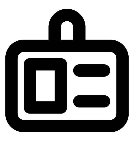 Identity Card Line Vector Icon — Stock Vector