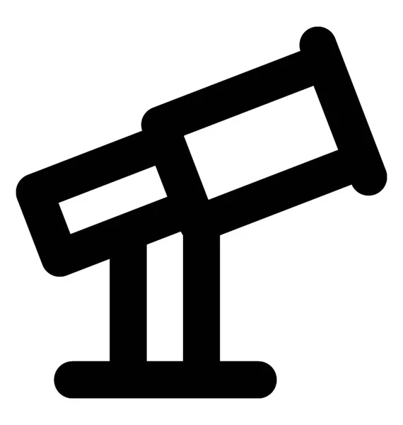 Teleskop Vektorlinien Symbol — Stockvektor