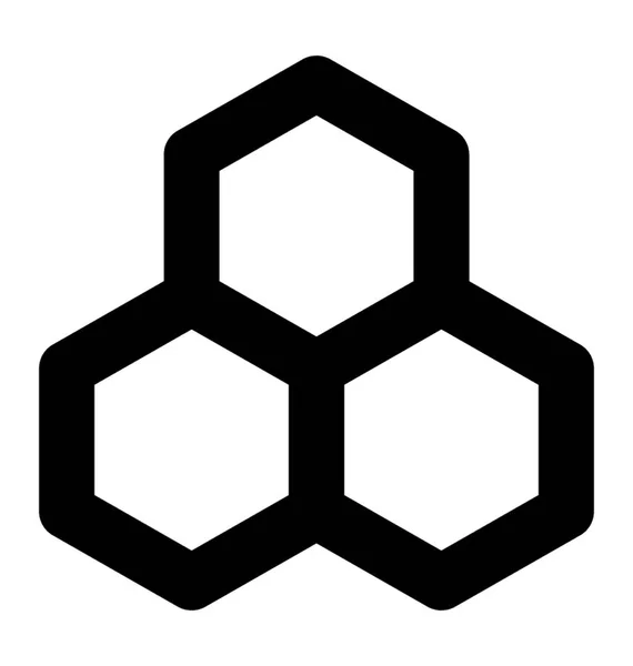 Icônes Ligne Vectorielle Molécule — Image vectorielle